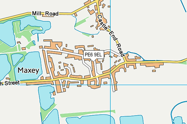 PE6 9EL map - OS VectorMap District (Ordnance Survey)