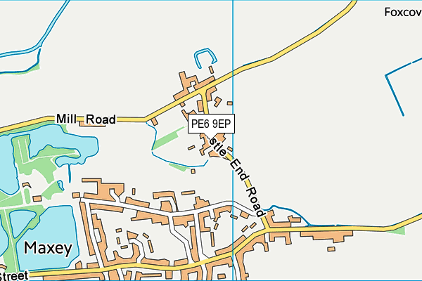 PE6 9EP map - OS VectorMap District (Ordnance Survey)