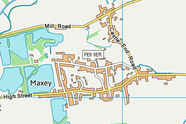 PE6 9ER map - OS VectorMap District (Ordnance Survey)