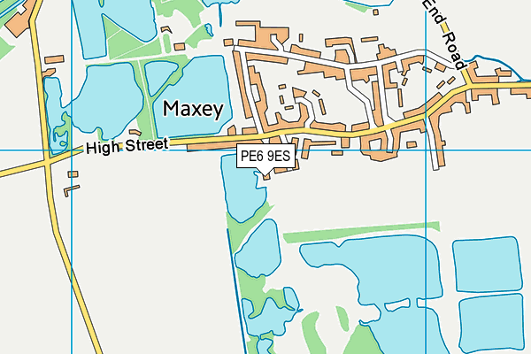 PE6 9ES map - OS VectorMap District (Ordnance Survey)