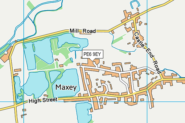 PE6 9EY map - OS VectorMap District (Ordnance Survey)