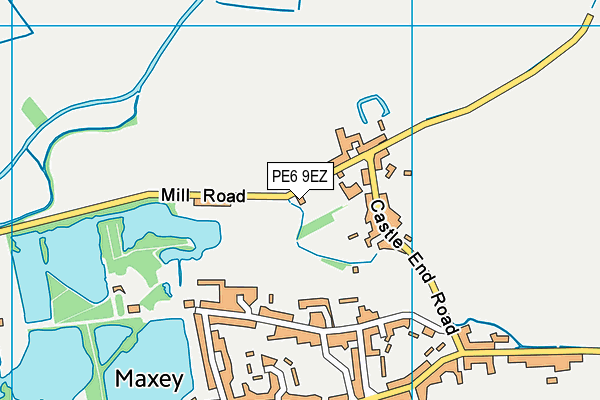 PE6 9EZ map - OS VectorMap District (Ordnance Survey)