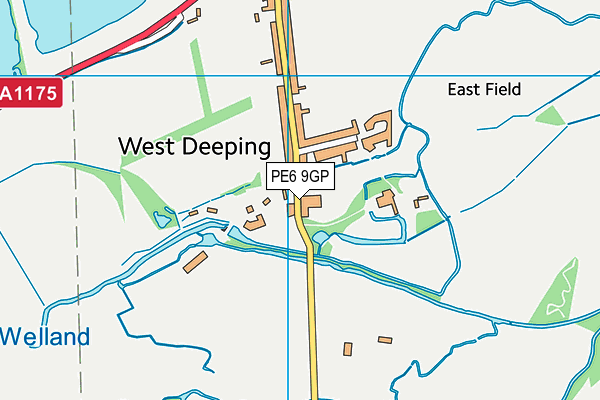 PE6 9GP map - OS VectorMap District (Ordnance Survey)