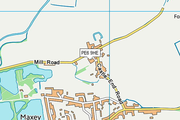 PE6 9HE map - OS VectorMap District (Ordnance Survey)