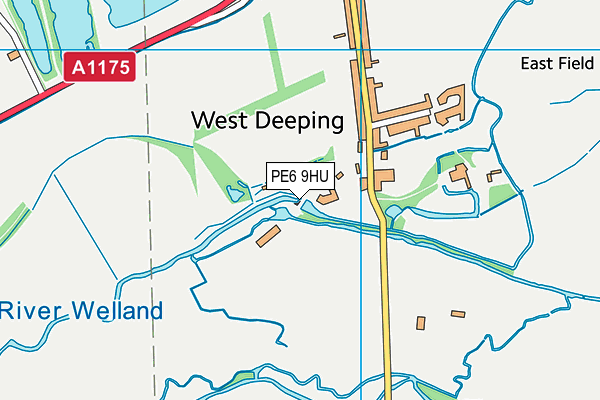 PE6 9HU map - OS VectorMap District (Ordnance Survey)