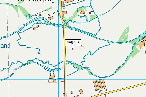 PE6 9JE map - OS VectorMap District (Ordnance Survey)