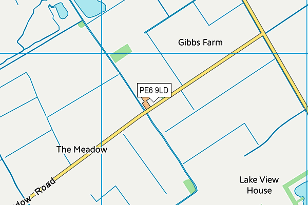 PE6 9LD map - OS VectorMap District (Ordnance Survey)