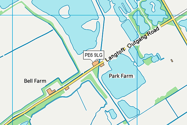PE6 9LG map - OS VectorMap District (Ordnance Survey)