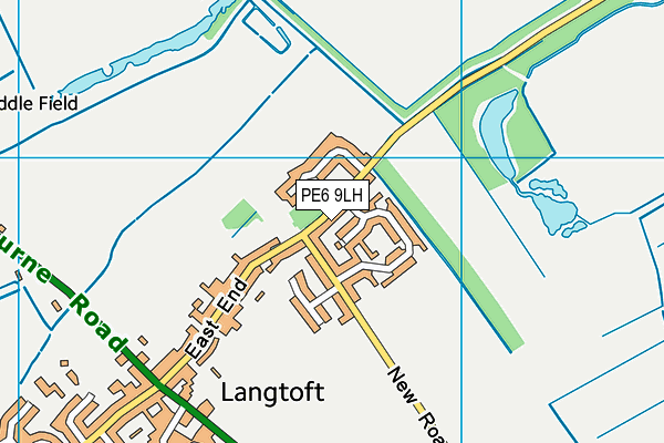 PE6 9LH map - OS VectorMap District (Ordnance Survey)