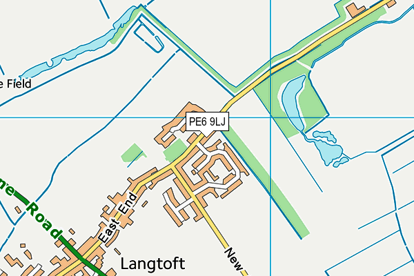 PE6 9LJ map - OS VectorMap District (Ordnance Survey)