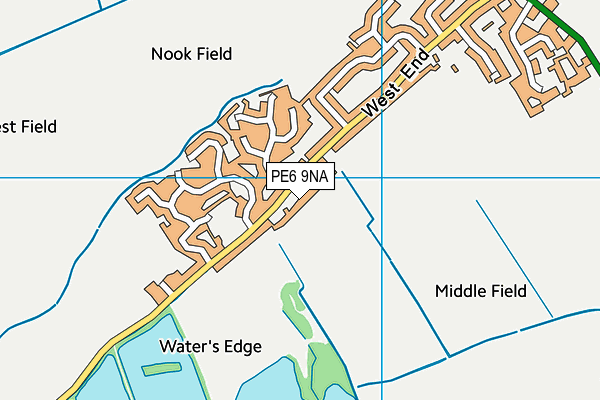 PE6 9NA map - OS VectorMap District (Ordnance Survey)