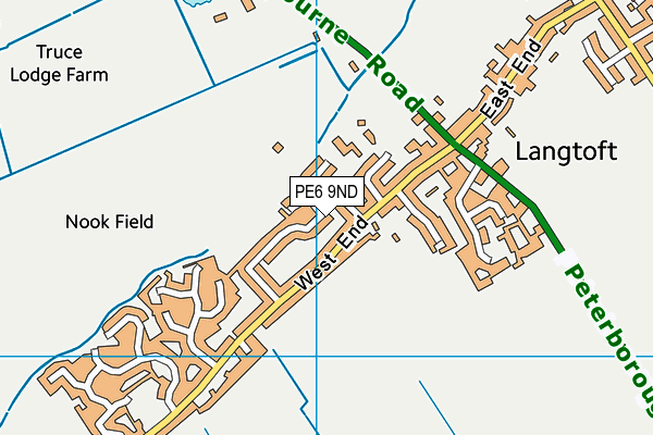 PE6 9ND map - OS VectorMap District (Ordnance Survey)