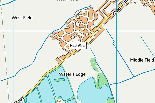PE6 9NE map - OS VectorMap District (Ordnance Survey)