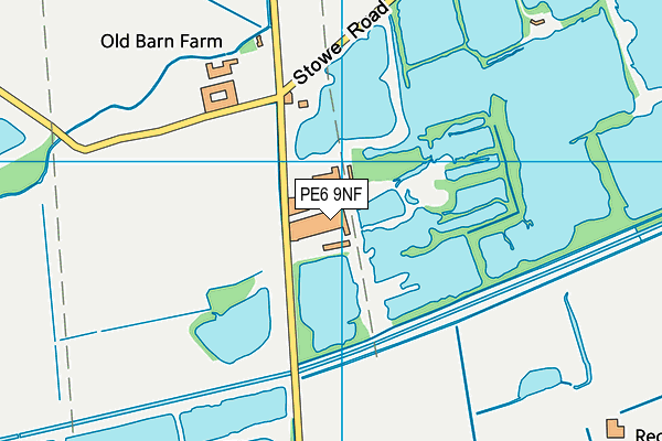 PE6 9NF map - OS VectorMap District (Ordnance Survey)