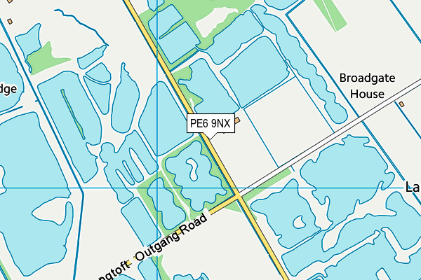 PE6 9NX map - OS VectorMap District (Ordnance Survey)