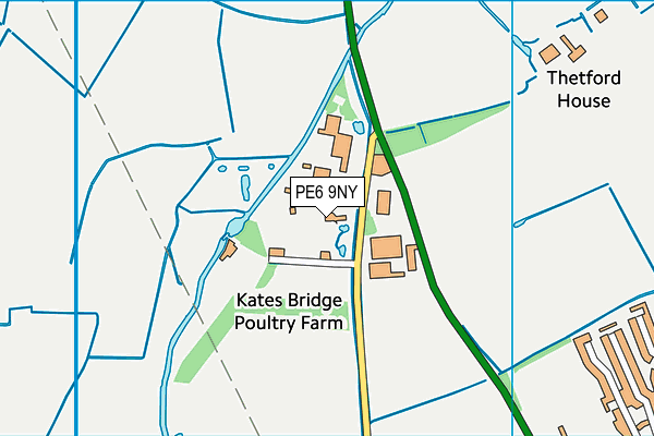 PE6 9NY map - OS VectorMap District (Ordnance Survey)