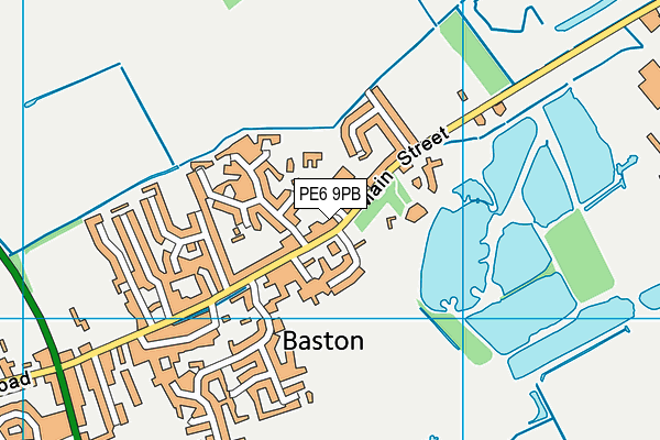 Baston CE Primary School map (PE6 9PB) - OS VectorMap District (Ordnance Survey)