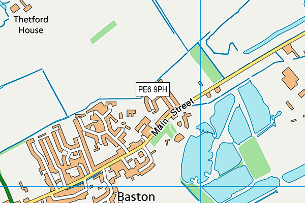PE6 9PH map - OS VectorMap District (Ordnance Survey)