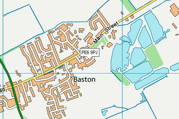 PE6 9PJ map - OS VectorMap District (Ordnance Survey)