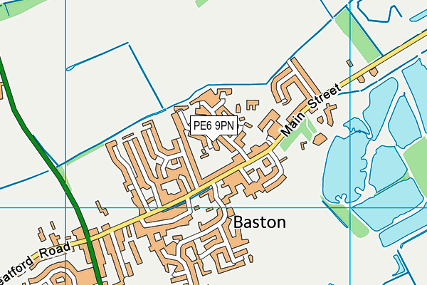 PE6 9PN map - OS VectorMap District (Ordnance Survey)