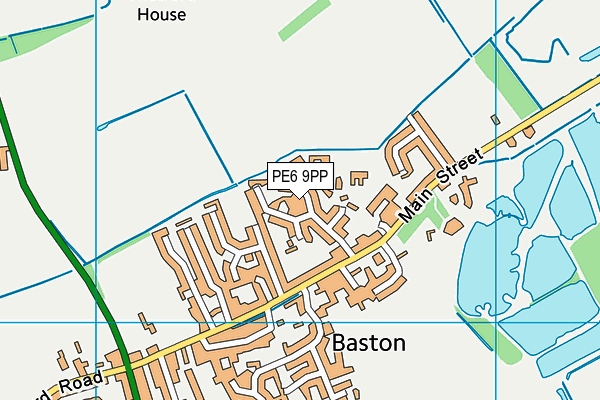 PE6 9PP map - OS VectorMap District (Ordnance Survey)