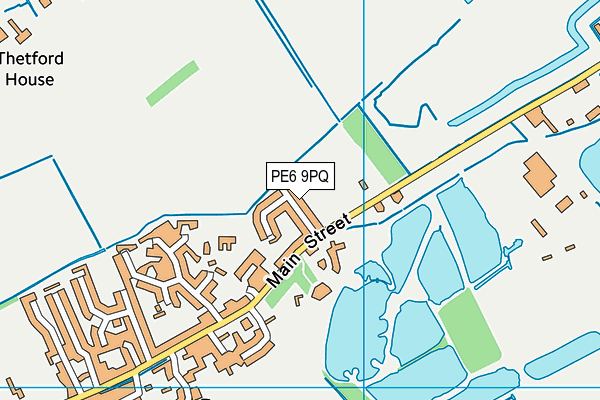 PE6 9PQ map - OS VectorMap District (Ordnance Survey)