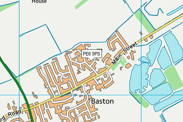 PE6 9PS map - OS VectorMap District (Ordnance Survey)