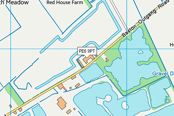 PE6 9PT map - OS VectorMap District (Ordnance Survey)