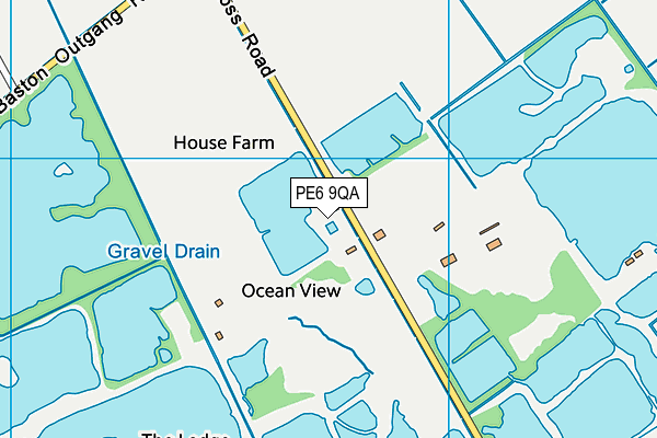 PE6 9QA map - OS VectorMap District (Ordnance Survey)