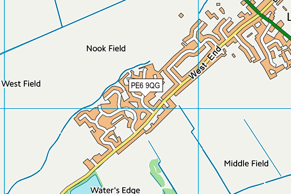 PE6 9QG map - OS VectorMap District (Ordnance Survey)