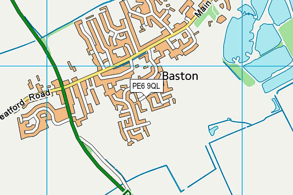 PE6 9QL map - OS VectorMap District (Ordnance Survey)