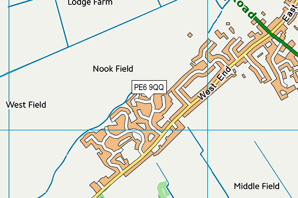 PE6 9QQ map - OS VectorMap District (Ordnance Survey)