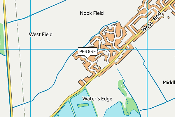 PE6 9RF map - OS VectorMap District (Ordnance Survey)