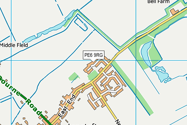 PE6 9RG map - OS VectorMap District (Ordnance Survey)