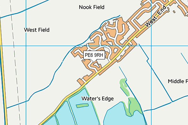 PE6 9RH map - OS VectorMap District (Ordnance Survey)