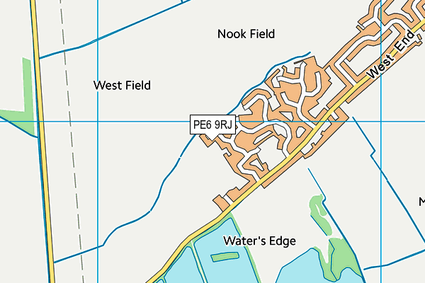 PE6 9RJ map - OS VectorMap District (Ordnance Survey)