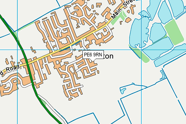 PE6 9RN map - OS VectorMap District (Ordnance Survey)
