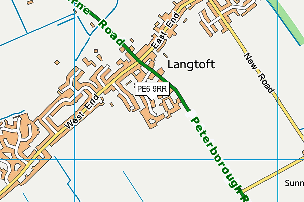 PE6 9RR map - OS VectorMap District (Ordnance Survey)