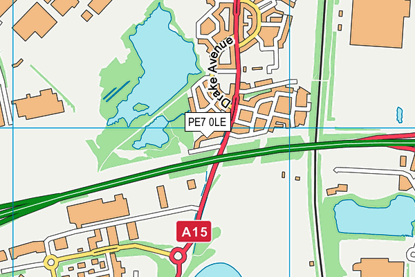 PE7 0LE map - OS VectorMap District (Ordnance Survey)