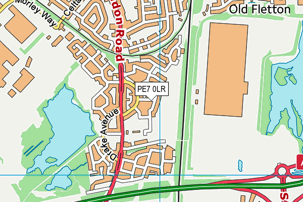 PE7 0LR map - OS VectorMap District (Ordnance Survey)