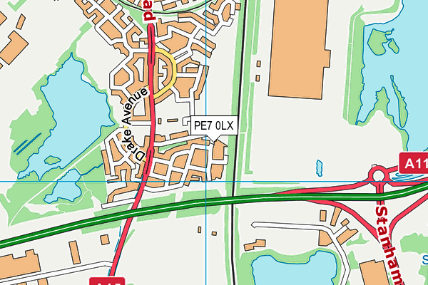 PE7 0LX map - OS VectorMap District (Ordnance Survey)