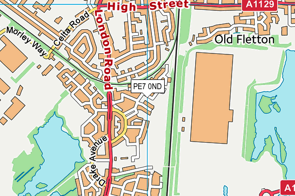 PE7 0ND map - OS VectorMap District (Ordnance Survey)