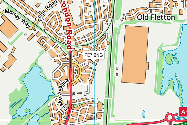 PE7 0NG map - OS VectorMap District (Ordnance Survey)