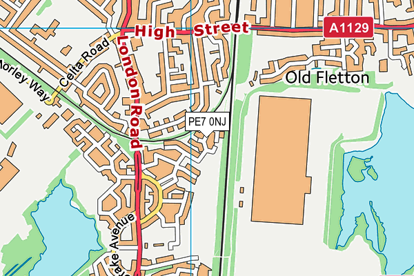 PE7 0NJ map - OS VectorMap District (Ordnance Survey)
