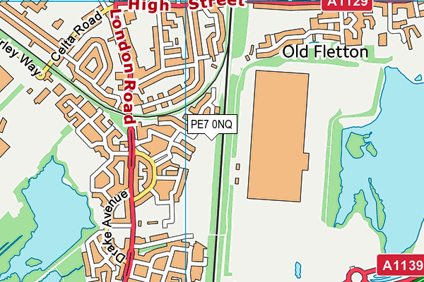 PE7 0NQ map - OS VectorMap District (Ordnance Survey)