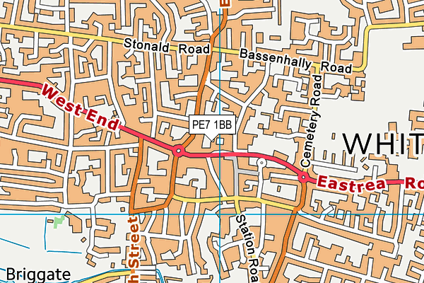 PE7 1BB map - OS VectorMap District (Ordnance Survey)