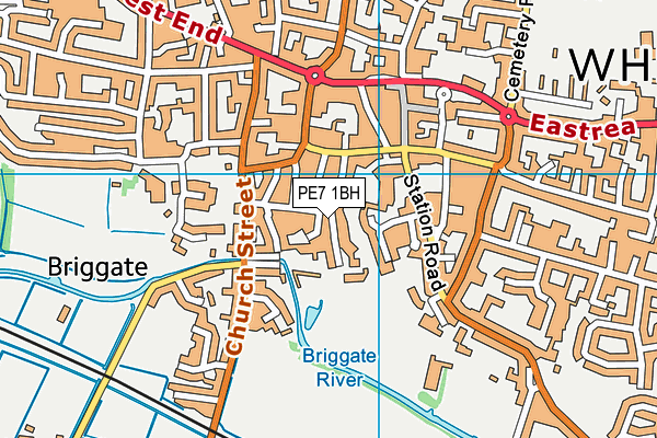 PE7 1BH map - OS VectorMap District (Ordnance Survey)