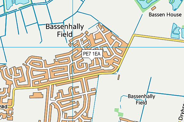 PE7 1EA map - OS VectorMap District (Ordnance Survey)