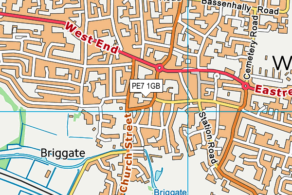 PE7 1GB map - OS VectorMap District (Ordnance Survey)