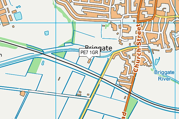 PE7 1GR map - OS VectorMap District (Ordnance Survey)